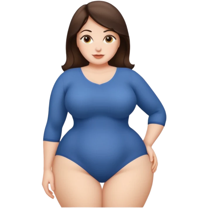 Brunette woman with massive bum emoji