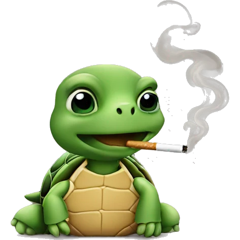 Turtle smoking  emoji