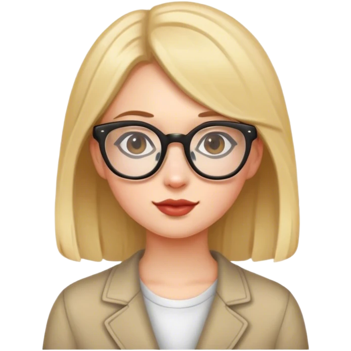 Girl with glasses emoji
