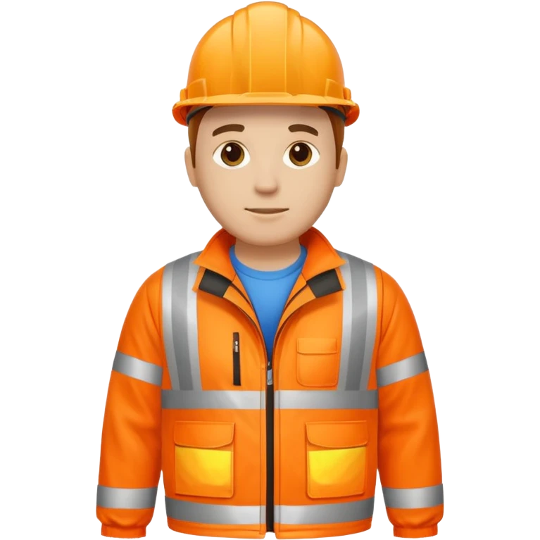 create a realistic emoji of a high-visibility jacket of a construction worker emoji