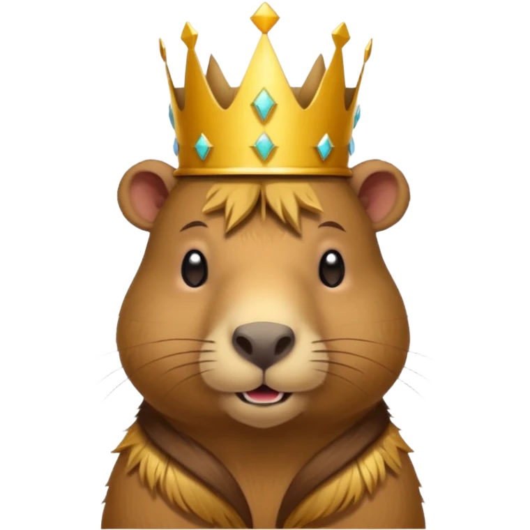 capybara with crown emoji