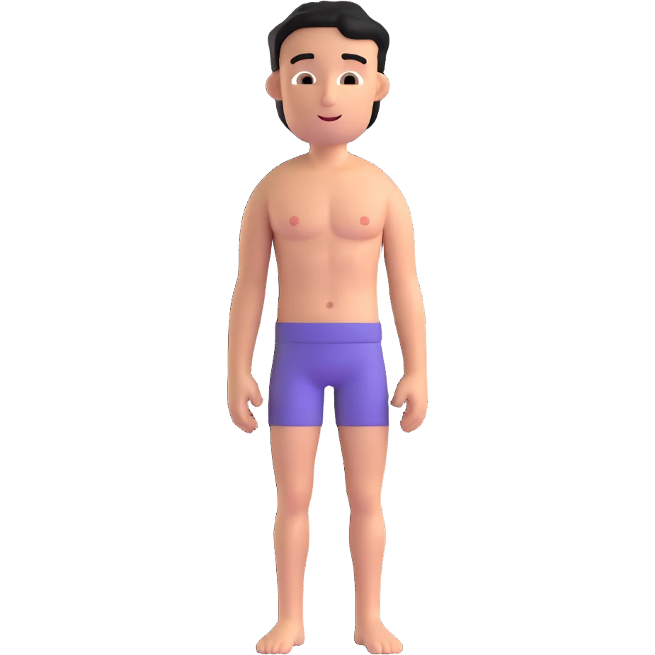 thin shirtless character emoji