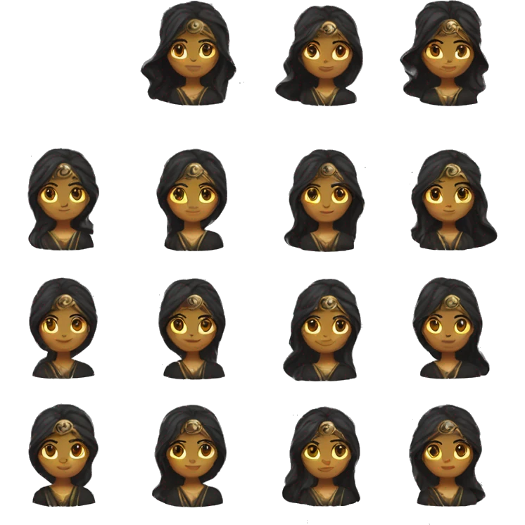Greek goddess dark robes emoji