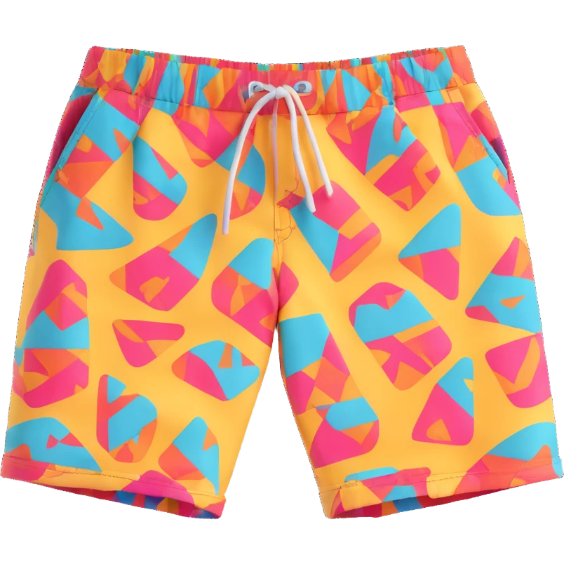 bright patterned bermuda shorts with stylish sunglasses emoji