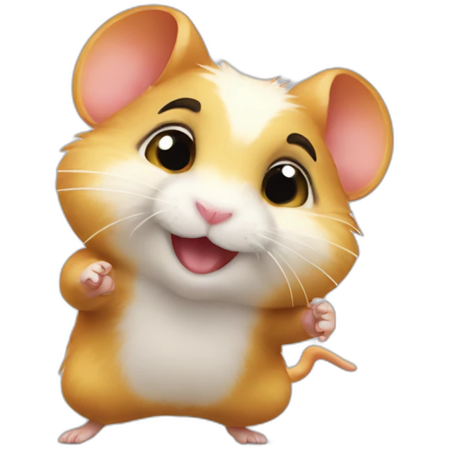 Hamster dancing Samba emoji