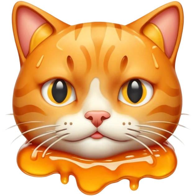 melting cat ￼ emoji