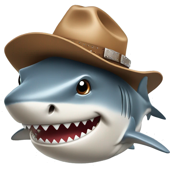 shark with cowboy hat emoji