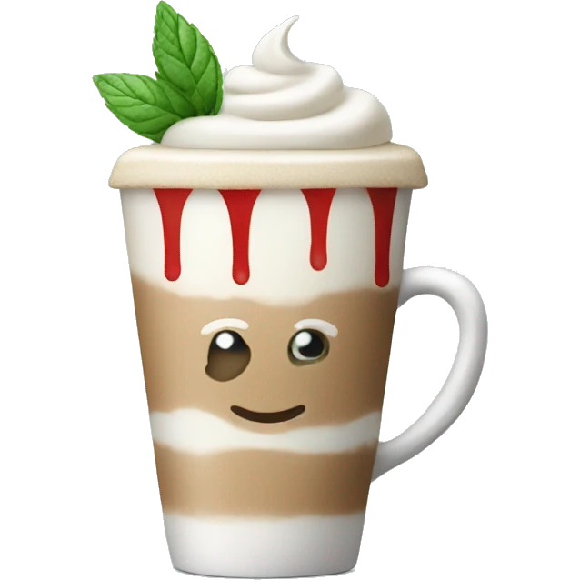 Peppermint latte emoji