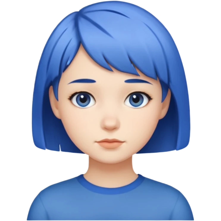 Girl with short blue hair  emoji