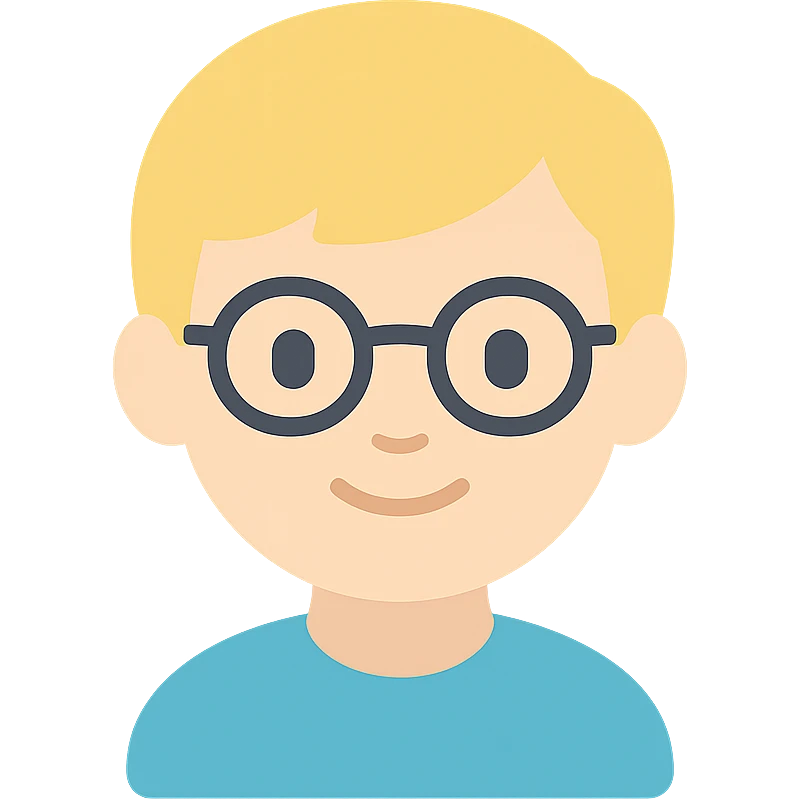 blonde boy with glasses icon emoji