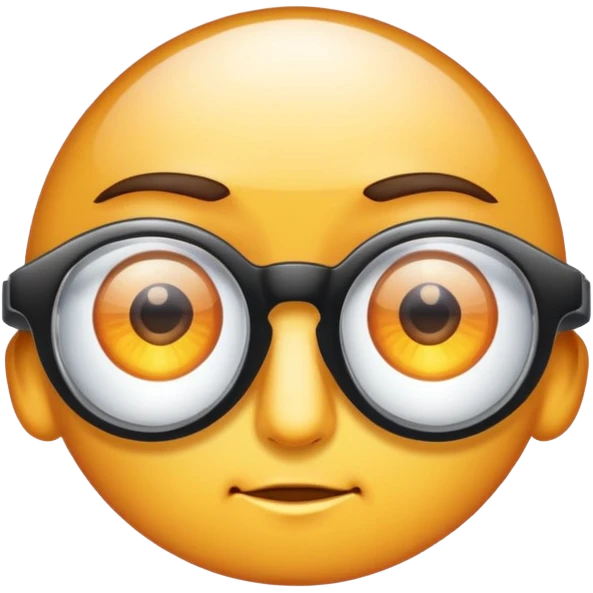 eye with glasses, vision symbolism emoji