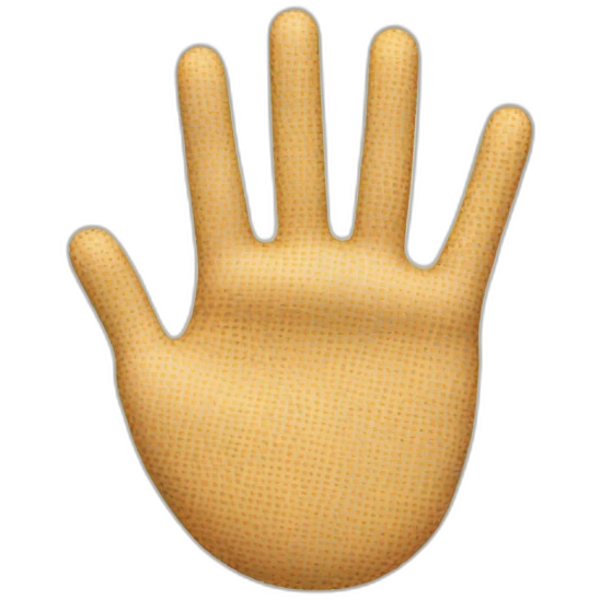 hand shows percent emoji