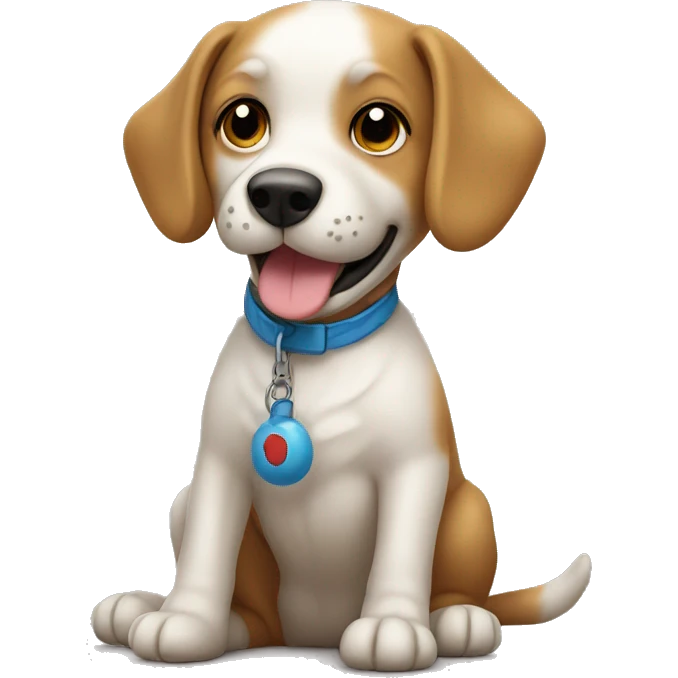 Doggie with a toy emoji