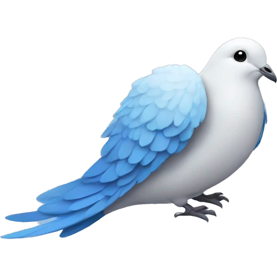 dove with blue feathers emoji