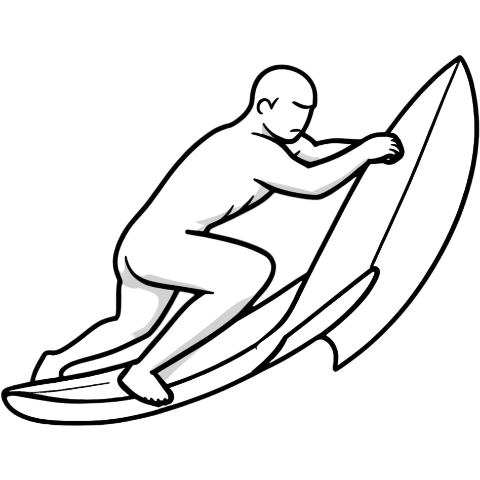 Bowing surfer emoji