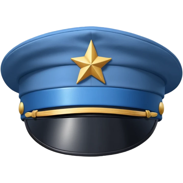 white captain hat with blue circle closeup alone emoji