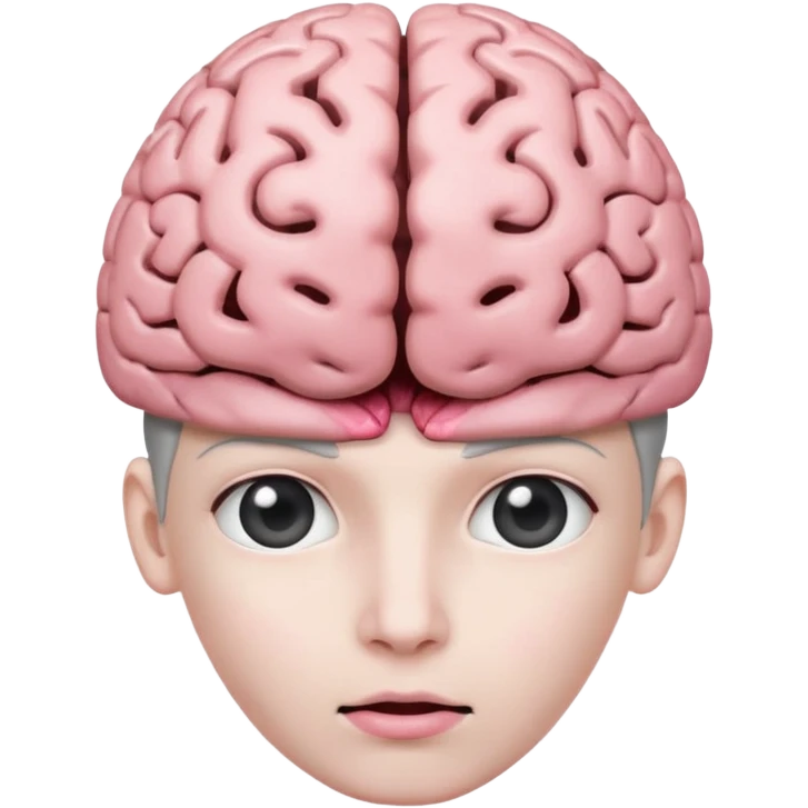 drugged person, top of head open with brain visible emoji
