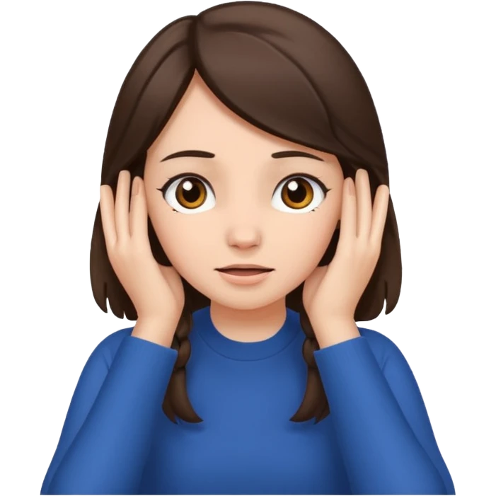 Girl covering ears emoji