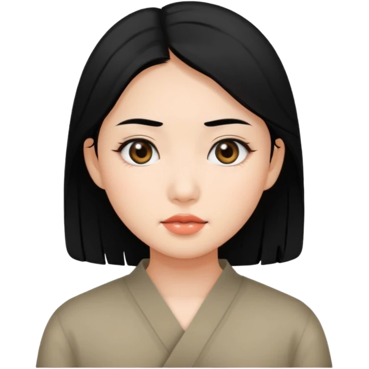 黑眼圈亚洲女孩 emoji