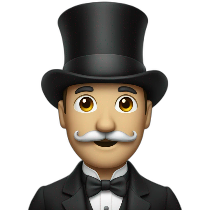 Man with mustache and top hat emoji