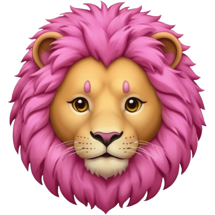 Animal Leo pink emoji