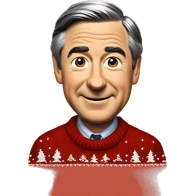Mr Rogers Christmas sweater  emoji