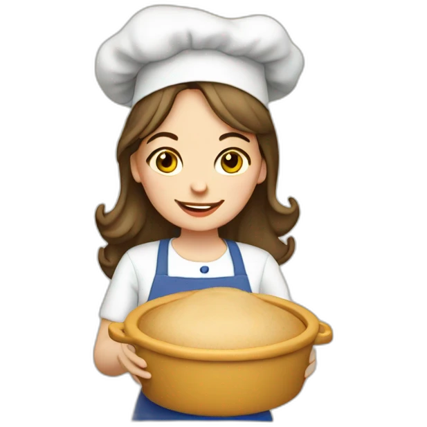 french girl baking emoji