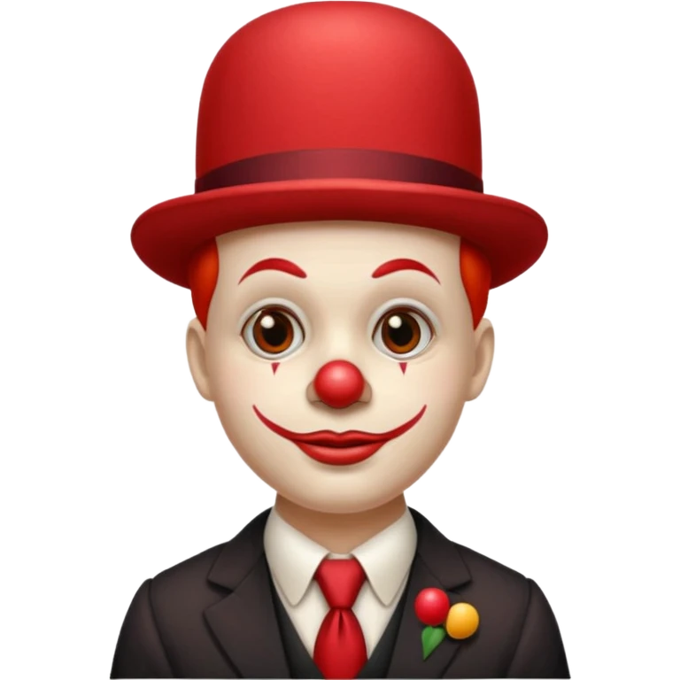 Clown in bowler hat & tie emoji
