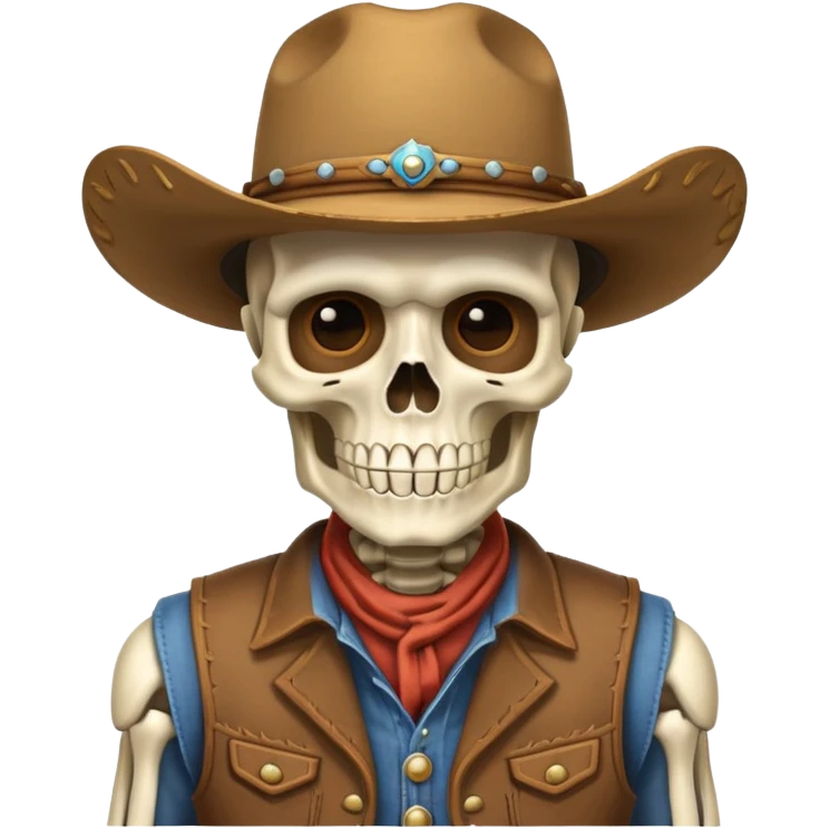 Skeleton cowboy emoji