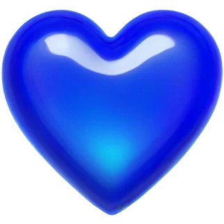 Neon glass cobalt heart  emoji