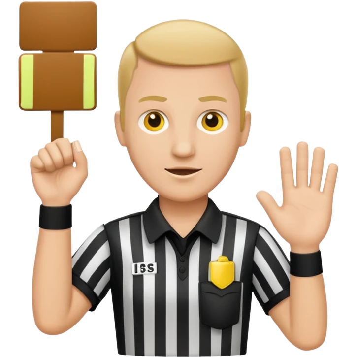 Yellow card Referee  emoji