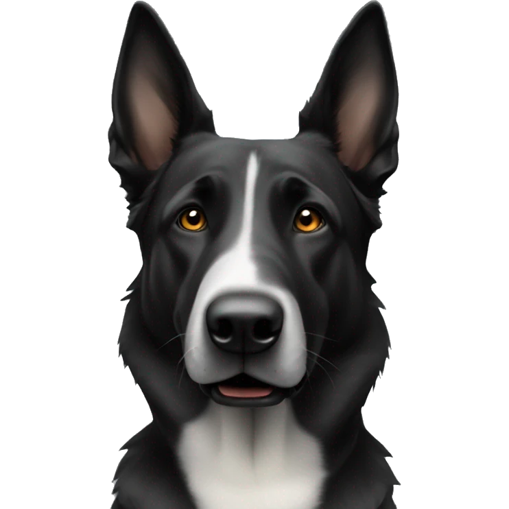 Black and white Dutch shepherd  emoji