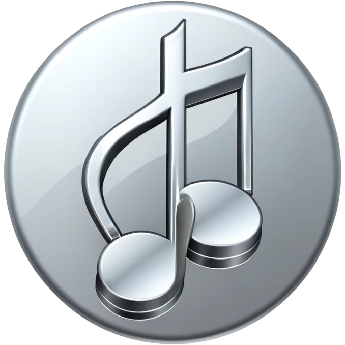 3D music icon logo note  no background emoji