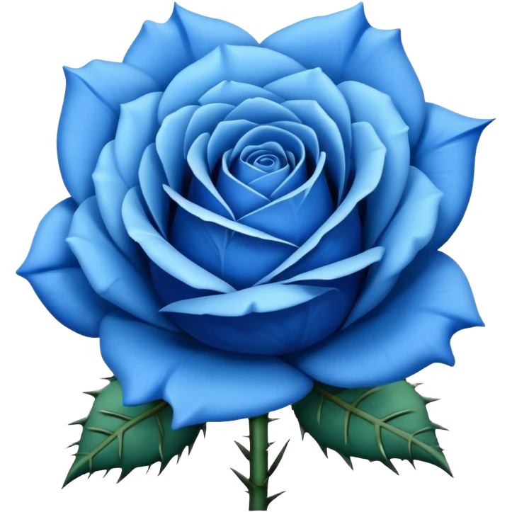 Blue rose with prickly the stem emoji