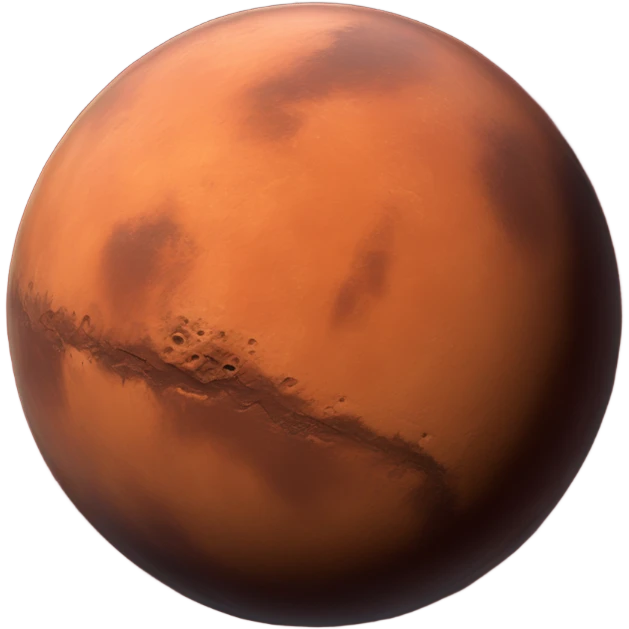 Realistic planet mars  emoji