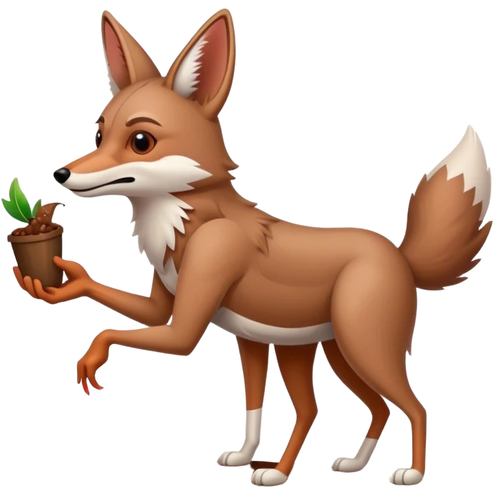 coyote takes the sparrow in the poop emoji