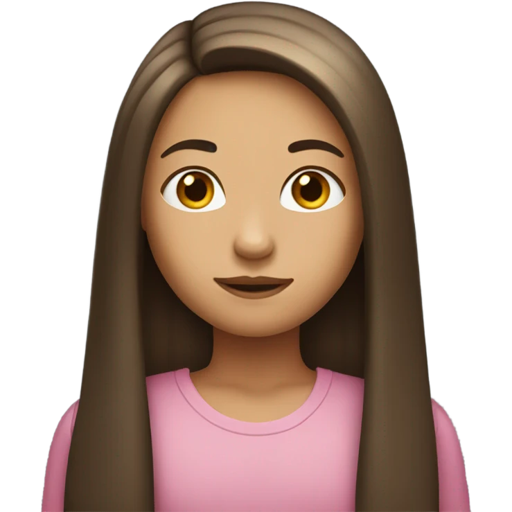 girl with straight hair emoji