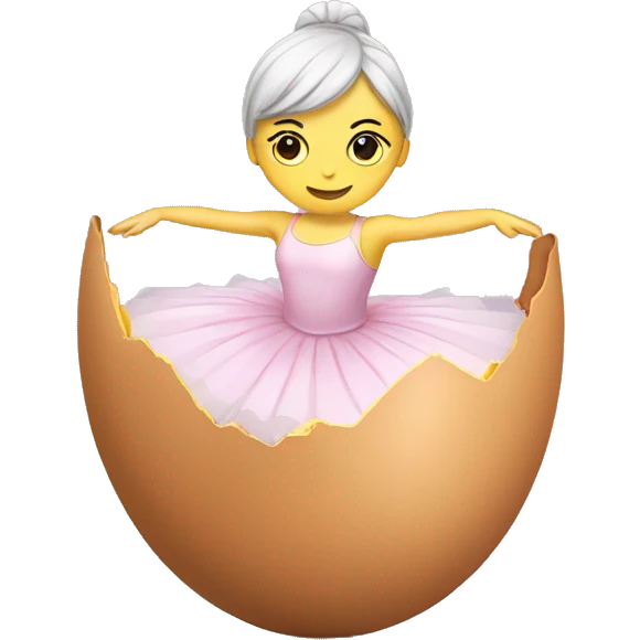 ballerina hatching from egg emoji