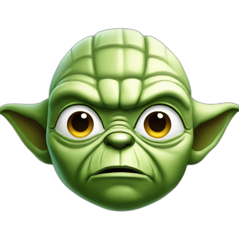yoda face cartoon angry emoji