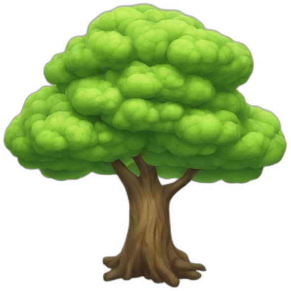 tree with clouds emoji