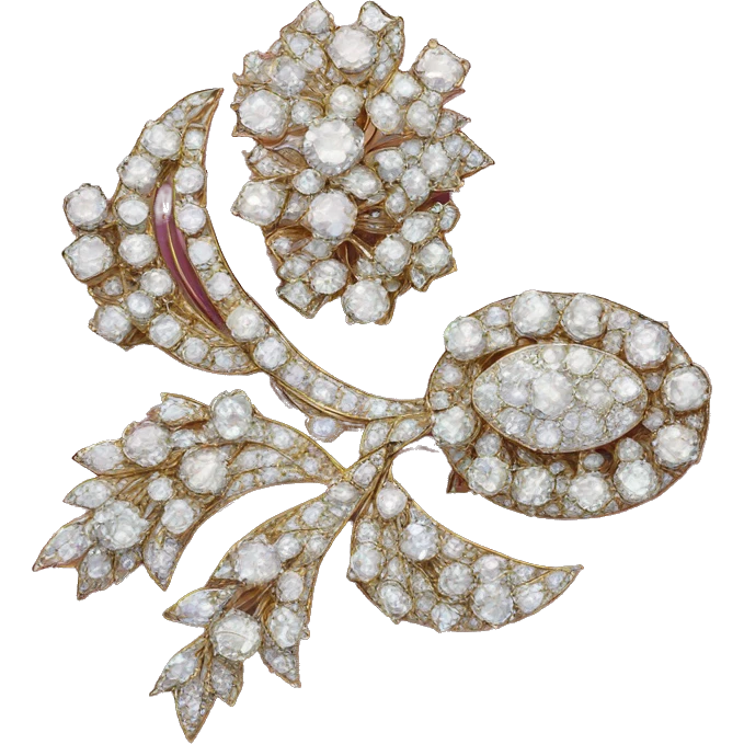 brooch jewellery set with diamonds emoji