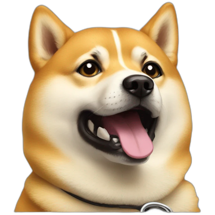 meme doge on telephone emoji