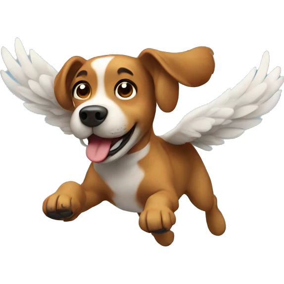 Dog flying emoji