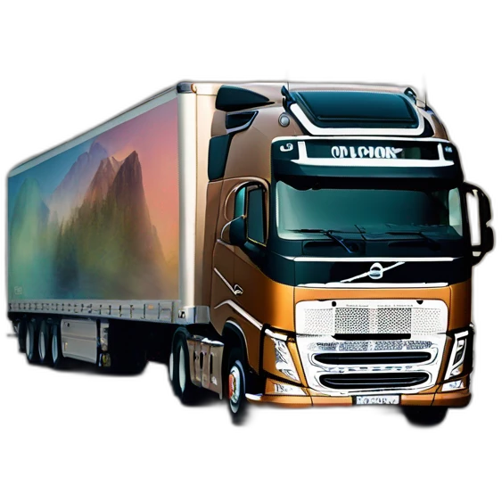 Volvo fh4 avec la décoration de Olano transports emoji