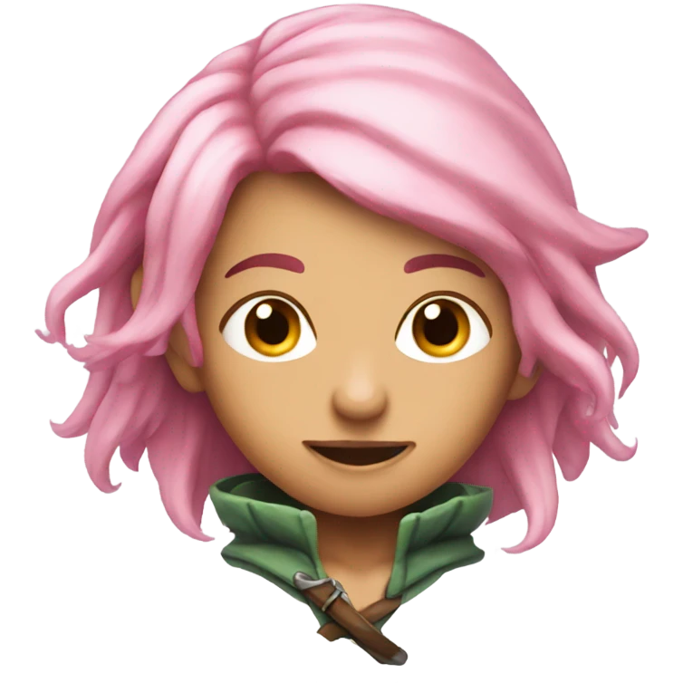 fairy rogue with pink hair emoji