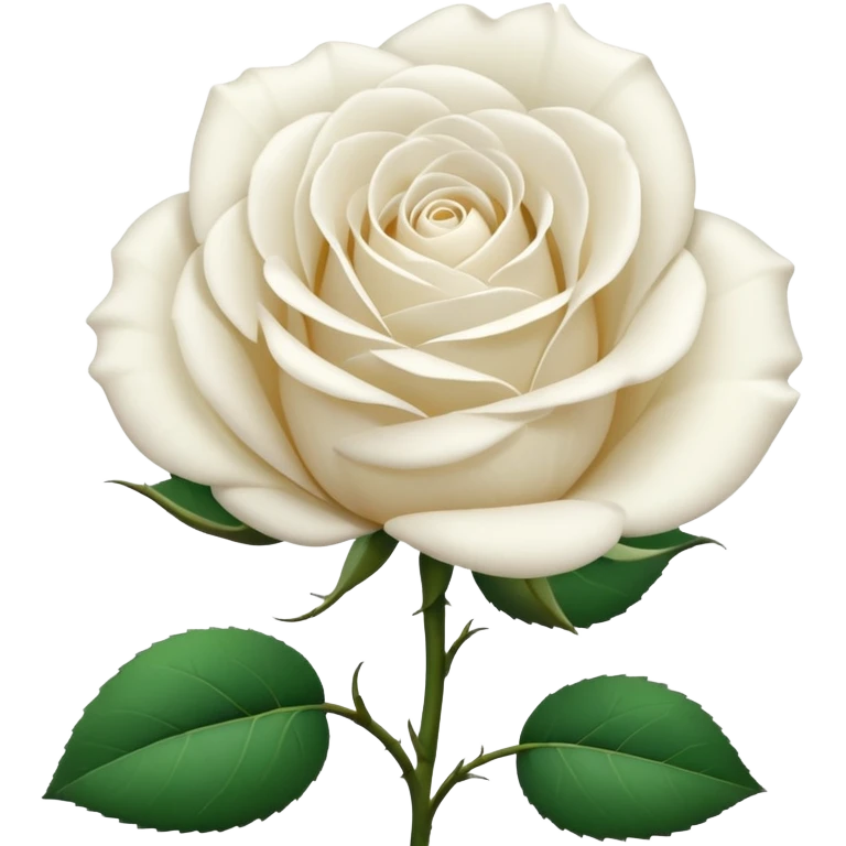 white rose, no green leaves emoji