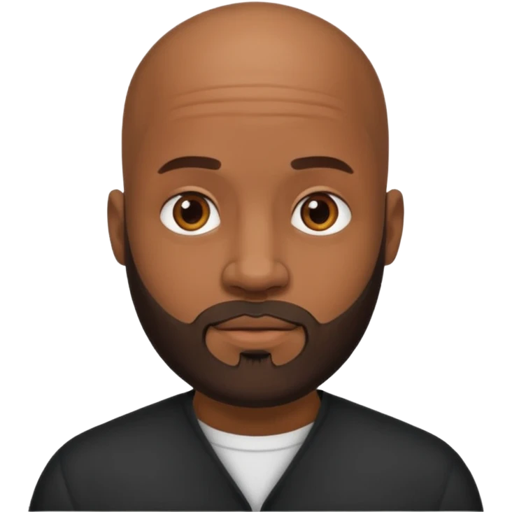 Bald black men with beard (dad) emoji