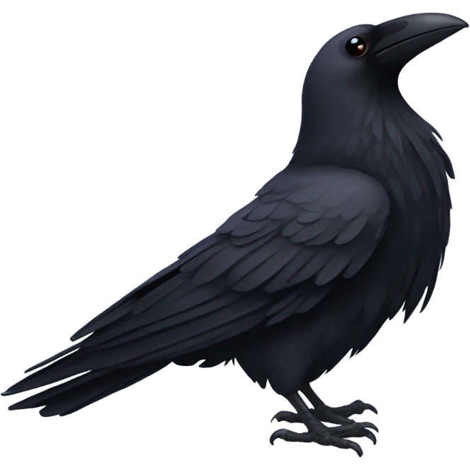 Passed out raven emoji
