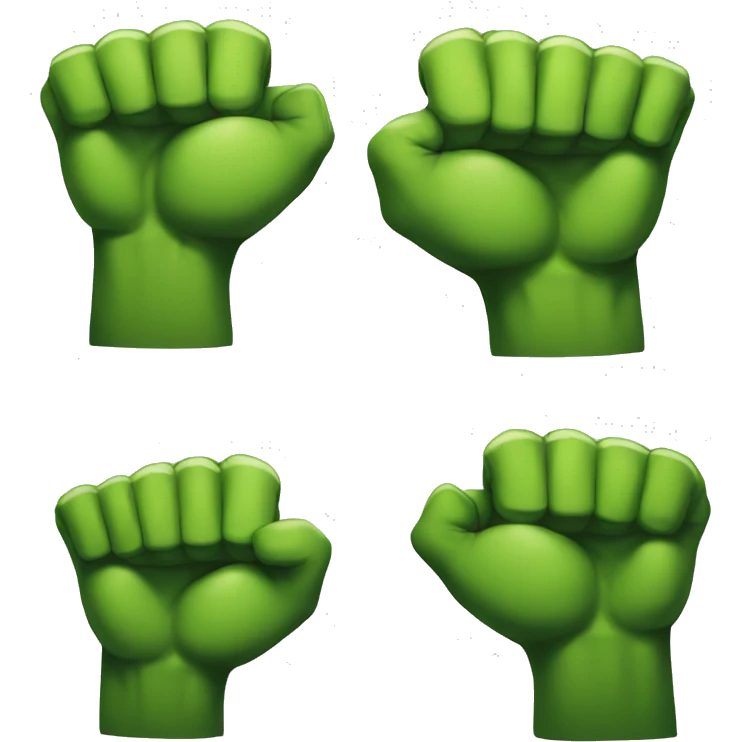 Fist of hulk emoji