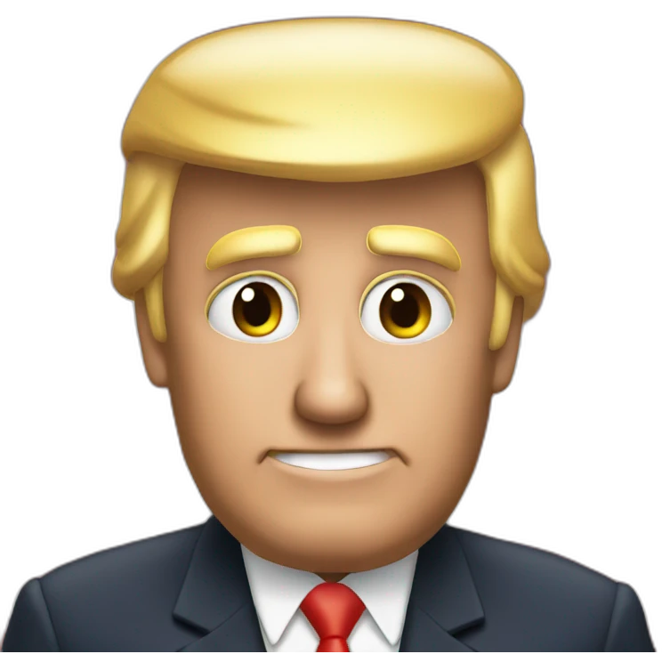 Trump blinking at you with his hands out emoji